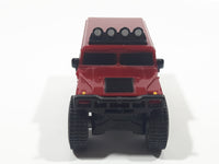 2006 McDonald's #1 Hummer H1 Push and Go Friction Motorized Dark Red Plastic Die Cast Toy Car Vehicle