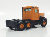 Vintage 1980 Buddy L Peterbilt Semi Truck Tractor Rig Orange Pressed Steel and Plastic Toy Car Vehicle