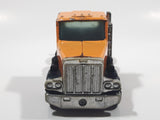 Vintage 1980 Buddy L Peterbilt Semi Truck Tractor Rig Orange Pressed Steel and Plastic Toy Car Vehicle