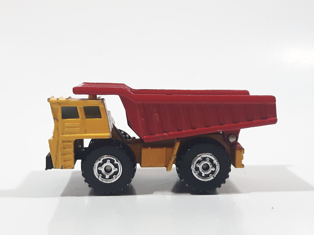 1992 Matchbox Faun Quarry Dump Truck Yellow and Red Die Cast Toy Car V ...