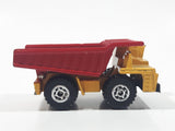 1992 Matchbox Faun Quarry Dump Truck Yellow and Red Die Cast Toy Car Vehicle