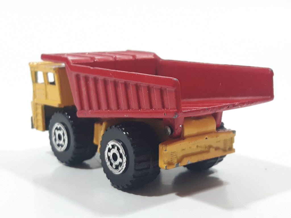 1992 Matchbox Faun Quarry Dump Truck Yellow and Red Die Cast Toy Car V ...