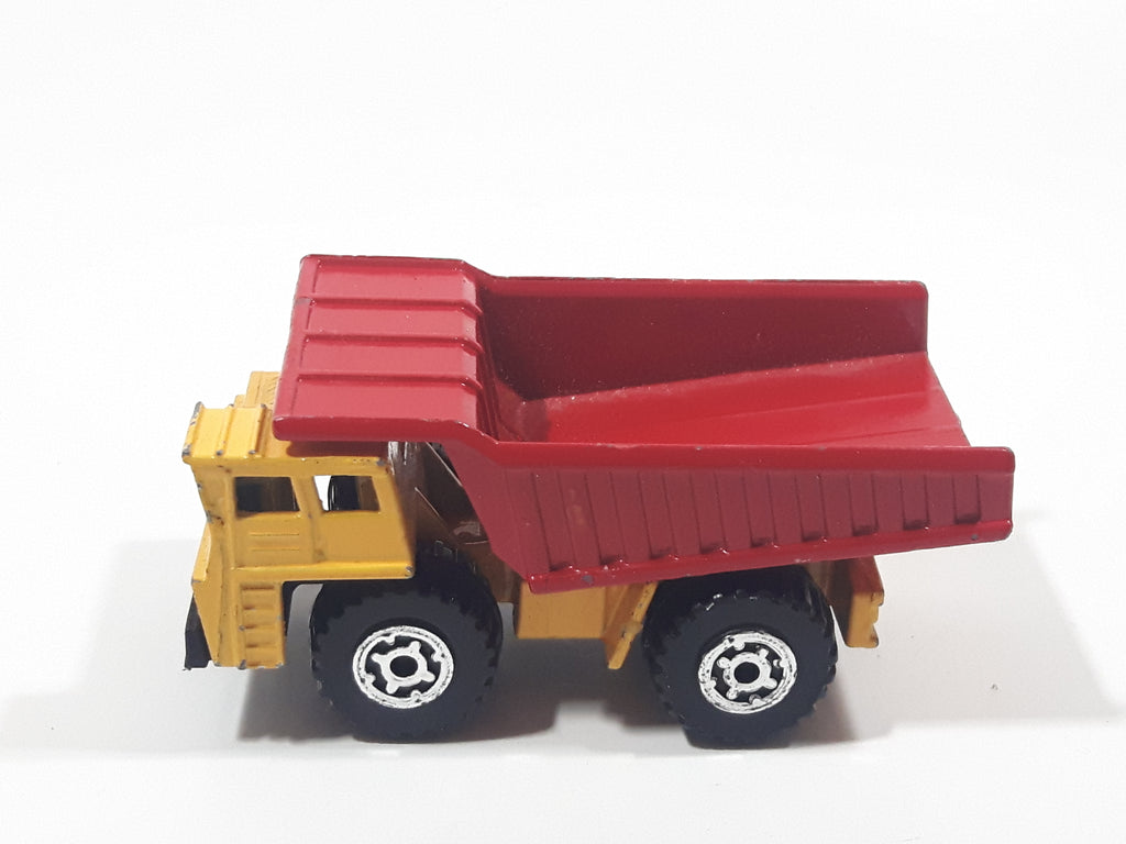 1992 Matchbox Faun Quarry Dump Truck Yellow and Red Die Cast Toy Car V ...