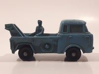 Vintage Tomte Laerdal Nr. 17 Jeep Control Breakdown Truck Tow Truck Blue Vinyl Toy Car Vehicle Made in Sweden