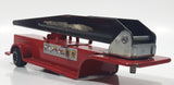 Vintage 1970s Tonka Fire Ladder Trailer Red 8" Long Pressed Steel Die Cast Toy Car Vehicle