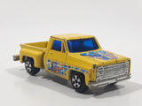 Vintage Soma Super Wheels 1973-80 Chevy Stepside Pickup Truck Yellow Die Cast Toy Car Vehicle Made in Hong Kong