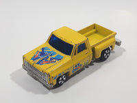 Vintage Soma Super Wheels 1973-80 Chevy Stepside Pickup Truck Yellow Die Cast Toy Car Vehicle Made in Hong Kong