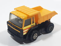 Vintage 1989 Buddy L Dump Truck Yellow Pressed Steel and Plastic Die Cast Toy Construction Equipment Vehicle