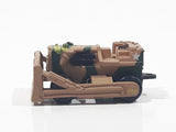1987 Galoob Micro Machine Bull Dozer USA Military Camouflage Brown Miniature Die Cast Toy Car Vehicle