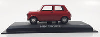 1988 DP Morris Mini Cooper Red 1/43 Scale Die Cast Toy Car Vehicle On Display Stand