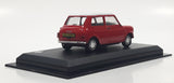 1988 DP Morris Mini Cooper Red 1/43 Scale Die Cast Toy Car Vehicle On Display Stand