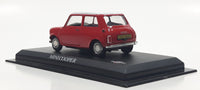 1988 DP Morris Mini Cooper Red 1/43 Scale Die Cast Toy Car Vehicle On Display Stand