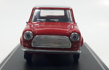 1988 DP Morris Mini Cooper Red 1/43 Scale Die Cast Toy Car Vehicle On Display Stand