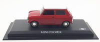 1988 DP Morris Mini Cooper Red 1/43 Scale Die Cast Toy Car Vehicle On Display Stand