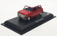 1988 DP Morris Mini Cooper Red 1/43 Scale Die Cast Toy Car Vehicle On Display Stand