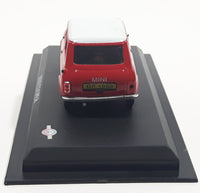 1988 DP Morris Mini Cooper Red 1/43 Scale Die Cast Toy Car Vehicle On Display Stand