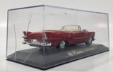 2000 New Ray 1955 Cadillac Eldorado Convertible Red Toy Car Vehicle in Display Case