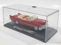 2000 New Ray 1955 Cadillac Eldorado Convertible Red Toy Car Vehicle in Display Case