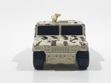 1995 Matchbox Hummer Humvee Army Camouflage Sand Beige Brown Die Cast Toy Car Military Vehicle With Opening Rear Hatch