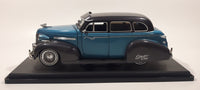 Jada Toys Street Low 1947 Chevrolet Fleetline Blue 1/24 Scale Die Cast Toy Car Vehicle with Opening Hood Trunk and Doors On Display Stand