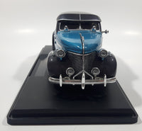 Jada Toys Street Low 1947 Chevrolet Fleetline Blue 1/24 Scale Die Cast Toy Car Vehicle with Opening Hood Trunk and Doors On Display Stand