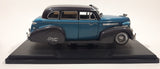 Jada Toys Street Low 1947 Chevrolet Fleetline Blue 1/24 Scale Die Cast Toy Car Vehicle with Opening Hood Trunk and Doors On Display Stand