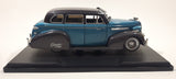 Jada Toys Street Low 1947 Chevrolet Fleetline Blue 1/24 Scale Die Cast Toy Car Vehicle with Opening Hood Trunk and Doors On Display Stand