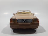 Vintage Majorette Mercedes 500 SL Convertible Brown Toy Car Vehicle with Opening Doors and Hood