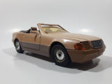 Vintage Majorette Mercedes 500 SL Convertible Brown Toy Car Vehicle with Opening Doors and Hood