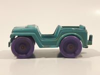 Vintage 1968 TootsieToy Jeep Teal Green and Purple Die Cast Toy Car Vehicle