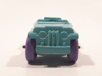 Vintage 1968 TootsieToy Jeep Teal Green and Purple Die Cast Toy Car Vehicle