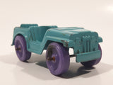 Vintage 1968 TootsieToy Jeep Teal Green and Purple Die Cast Toy Car Vehicle