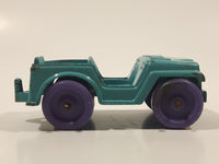 Vintage 1968 TootsieToy Jeep Teal Green and Purple Die Cast Toy Car Vehicle