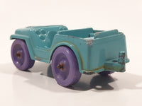 Vintage 1968 TootsieToy Jeep Teal Green and Purple Die Cast Toy Car Vehicle