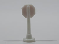 Galoob Micro Machines White Stop Sign 1 1/8" Tall