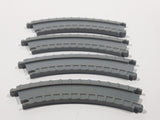Set of 4 Galoob Micro Machines Train Track Curved Section 3 1/2" Long