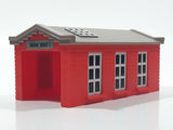1989 Galoob Micro Machines Train Engine House #1 Red Plastic Building