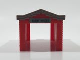 1989 Galoob Micro Machines Train Engine House #2 Red Plastic Building