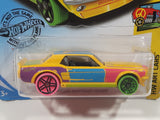 2019 Hot Wheels HW Art Cars '67 Ford Mustang Coupe Yellow Die Cast Toy Car Vehicle New in Package