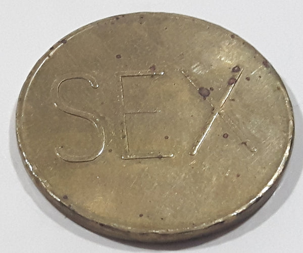 Vintage Sex No Cash Value Metal Coin Token Treasure Valley Antiques And Collectibles