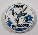 Great Outdoors Duck Hunting Themed Bottle Cap Shaped 3 1/4" Plastic Fridge Magnet