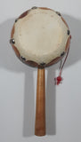 Vintage Mexican Wood Spinning Monkey Drum Rattle with Handle