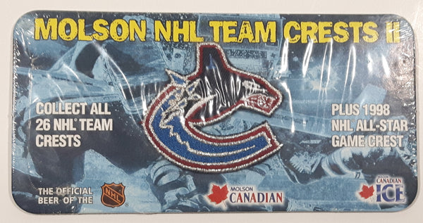 Molson NHL Team Crests II Vancouver Canucks NHL Hockey Team Logo 2" x 2 1/8" Embroidered Fabric Sports Patch Badge