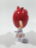 2017 Mars M&M's Red Character 4 1/4" Tall Plastic Toy Figure Dispenser