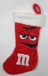 Mars M & M's Red Character 16" Tall Plush Christmas Stocking
