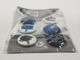 NHL Vintage Hockey Set of 6 Official Licensed Button Pins New in Package