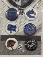 NHL Vintage Hockey Set of 6 Official Licensed Button Pins New in Package