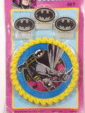 1991 Unique Industries DC Comics Batman Returns Cake Decorator Set Wax Candles and Center Piece New in Package