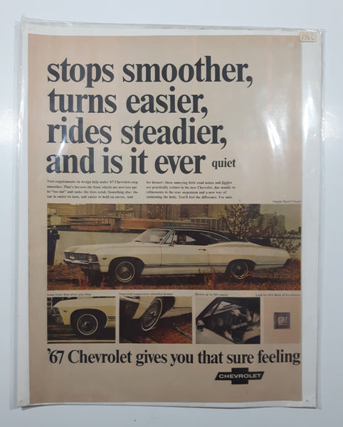 Vintage '67 Chevrolet Gives You That Sure Feeling Print Ad