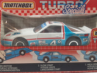 1984 Matchbox Turbo Specials TS-1 Firestone Chevrolet Camaro #4 White 1/43 Scale Die Cast Toy Race Car Vehicle New in Box